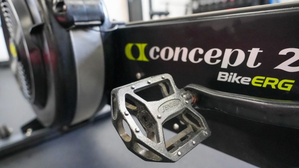 Pedals on the Concept2 BikeErg